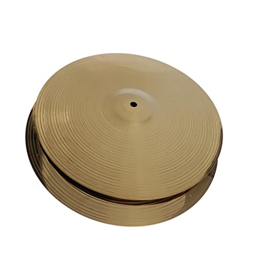 Image of SECRET DESIRE 2 Pieces Brass Splash Crash Cymbal Hi Hat Cymbals for Drum Set 14inch