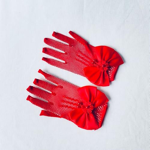 Short Gloves for Girls Wedding Party Cosplay Dress Princess Gloves Net2