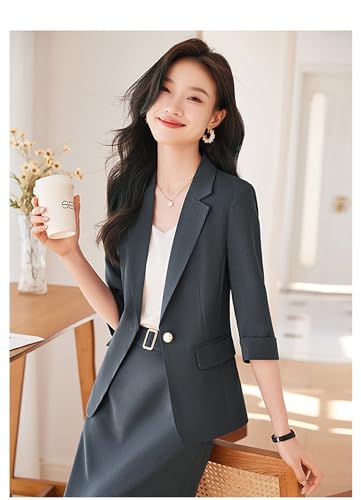 Women's Business Skirt Suit Set 2 Piece Formal Casual Office Work Jacket Blazer Pencil Skirt Outfits4