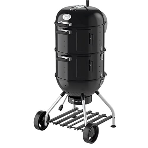 RÖSLE Pulled-Pork-Gabeln, Hochwertige Gabeln zum Zerteilen von gegartem Fleisch, 2-tlg., Polycarbonat, Spülmaschinengeeignet, Schwarz 2 RÖSLE Smoker No.1 F50-S, Variabler Kohlegrill mit zwei Smoker-Ringen oder als Mini-Kugelgrill, 2 x Ø 50 cm, Stahl schwarz, integrierter Wasserbehälter, Deckelthermometer, Räucherrack