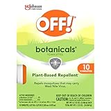 OFF! Botanicals Insect Repellent Wipes, Mosquito Repellent, 10 Count Individually Wrapped Wipes