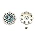 Berry Conchos with Screws Metal Flower Rhinestone Conchos 12 Pieces (Color4)