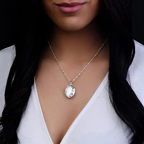 PicturesOnGold.com Sterling Silver Oval Picture Locket in Sterling Silver - 3/4 x 1 Inch - Includes 18 inch Chain4
