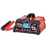 【JAF出動回避！】LVYUAN(リョクエン) 30A 全自動パルスバッテリー充電器 12V/24V鉛/12Vリン酸鉄バッテリー両用｜全自動 スマートチャージャー｜PSE認証｜ サルフェーション除去(脱硫) バッテリー診断機能付 「パルス充電」バッテリー復活｜AGM/GEL/LiFePO4対応｜車・農機・船舶用
