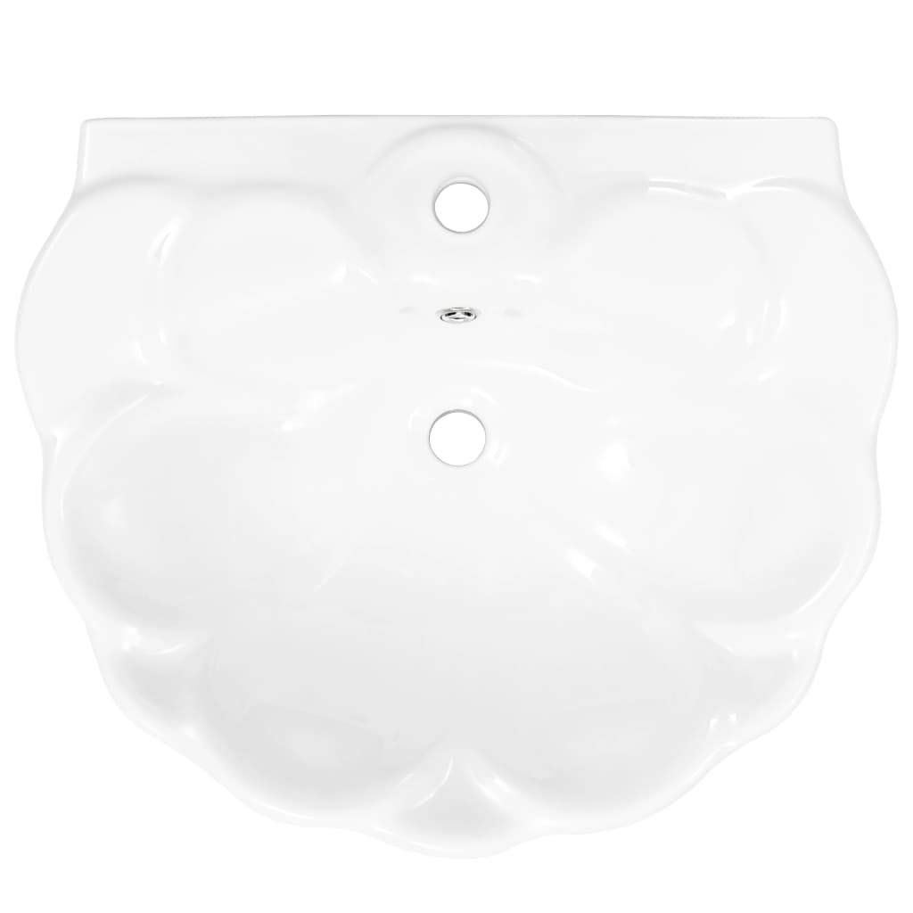 ShGaxin Lavandino a Colonna in Ceramica Bianca 580x510x200 mm,Lavandino,Lavandino Bagno,Lavandini Bagno,Articoli idraulici-143005
