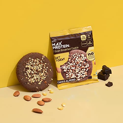Image of RiteBite Max Protein Assorted Cookies with 10g Protein, 4g Fiber | No Maida, GMO Free, No Preservatives | 7 Grain Breakfast Cookies, 55g (Pack of 6)