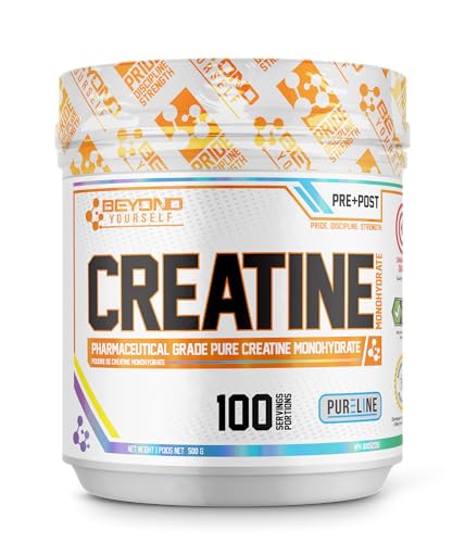 Beyond Yourself Creatine Monohydrate Powder | 100 Servings (500g) | 100% Pure Micronized Creatine for Muscle Growth, Strength & Brain Health | Canadian Made