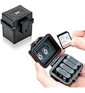 DB-110 LI-92B LI-90B NP-50 Battery and SD Micro SD Card Case, Water-Resistant & Shockproof, Camer...