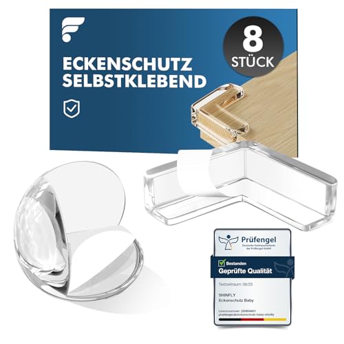 shinfly Protector Esquinas Bebe Esquineras Protectoras Bebe, 8 PCS Protector Esquinas Muebles, Fuerte Adhesión Protege Bebe, niños de Lesiones para Muebles Cantoneras