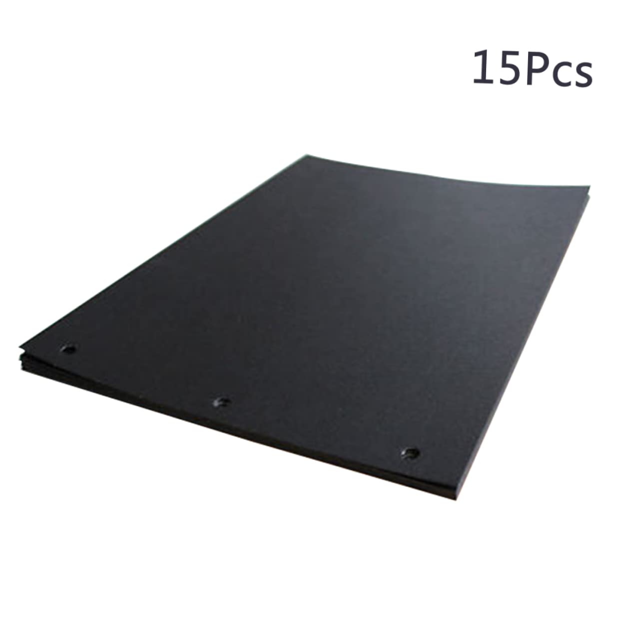 STOBAZA 15 Sheets Kraft Paper Black Cardstock Refill Pages for 10 Inches Scrap Book