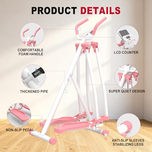 Image of HOTWAVE Space Walker Exercise Machine - Air Walker Elliptical Trainer for Home Use, with Foldable Design for an Aerobic Stepper and Cross Trainer Glider Exercise Machine for Men and Women