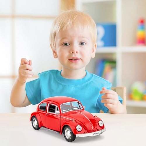 imtfzct 1/36 Volkswagen Käfer (VW Beetle) Casting Auto Modell, Zinklegierung Spielzeug Auto für Kinder, Zurückziehen Fahrzeuge Spielzeug LKW für Kleinkinder Kinder Jungen Mädchen Geschenk