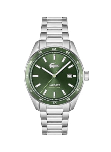 Image of Lacoste Boston China Auto Green Round Dial Men's Watch|Stainless Steel Material|Multi Color Band - 2011376