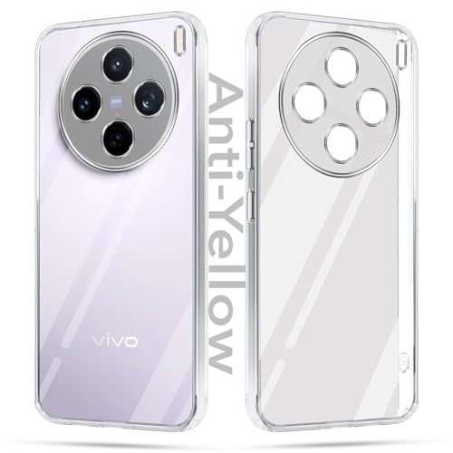 Image of Jkobi Lifetime Anti-Yellow Clear Back Cover Case for Vivo X200T (Sleek Hard Crystal | Shockproof and Camera Protection)