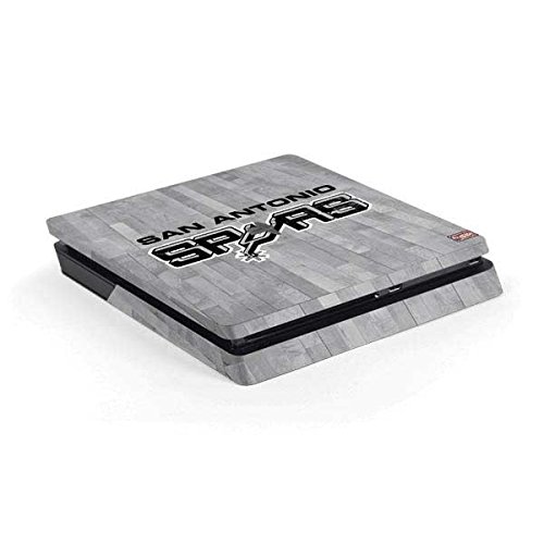 Skinit Decal Gaming Skin Compatible with PS4 Slim - Officially Licensed NBA San Antonio Spurs Hardwood Classics Design
