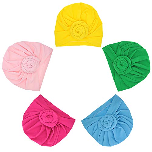 Newborn Baby Turban Headwraps, Toddlers Soft Turban Knot Cap,Baby Infant Turban Hats