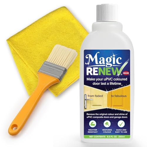 NDOR Magic Renew uPVC Door Colour Restorer, Weather Resistant, Faded uPVC Composite Door Restorer (250ml Magic Renew Kit)