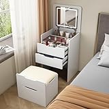4. Conception multifonctionnelle : transformez votre espace de maquillage en quelques secondes en recouvrant le miroir de maquillage et en le transformant en une armoire pratique. Cette fonction multifonctionnelle ajoute de la polyvalence à votre espace.