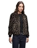 Street One Damen 2115553 Fake Fur Leo-Blouson, Teddy Brown, 46