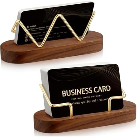 Amyhill 2-Piece Wooden Business Card Holder Cover