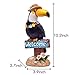 TERESA'S COLLECTIONS 10.2 Inch Tropical Toucan Welcome Sign Garden Statue, Hawaii Adorable Figurines with Solar Powered Garden Lights for Spring Summer Outdoor Patio Yard Holiday Decorations