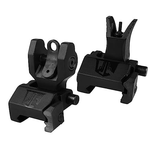 Ozark Armament Micro Flip Up Back Up Iron Sights - Best Military Grade Iron Sight with Metal Construction - Two Aperture Sight for Close and Precision Targets - Designed to Mount on Picatinny Rails