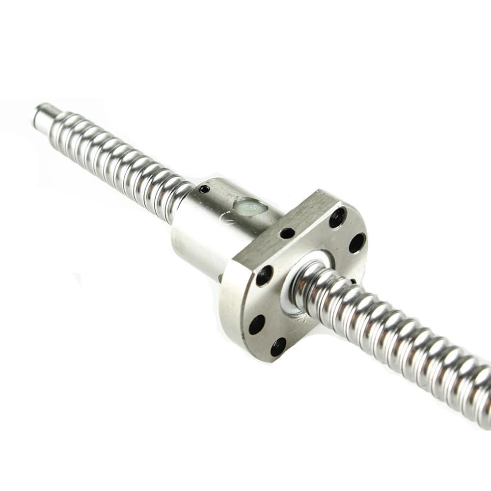 GTPBAO SFU1204 zwijana śruba kulowa, gwint prawy BK10 BF10, gwint obrabiany z kołnierzem 22 mm, nakrętka kulowa do ruchu maszyny CNC (500 mm)