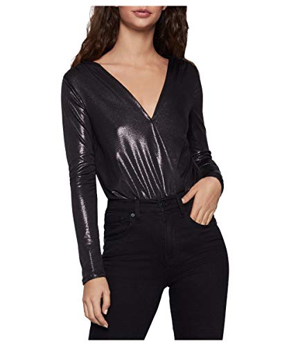 BCBGeneration Women's Long Sleeve Bodysuit, Black, XX Small