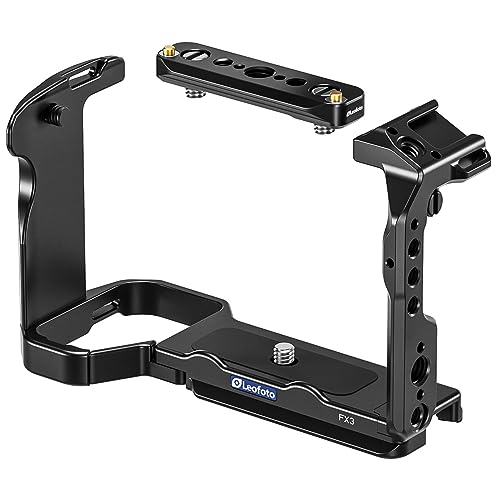 Image of Leofoto FX3 Camera Cage, for Sony FX3 /FX30, Removable NATO Rail