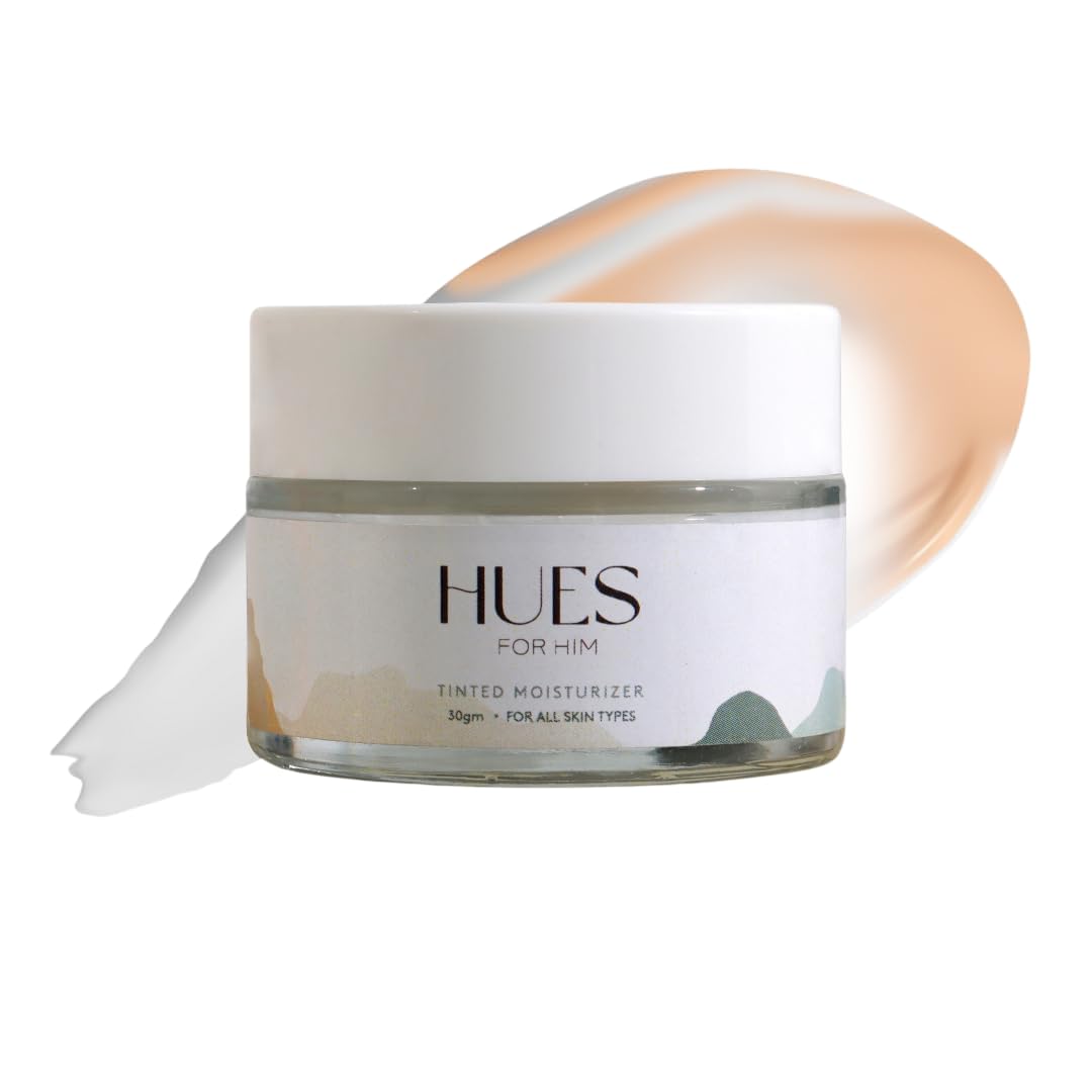 Men’s Hydrating Tinted Moisturizer | Hyaluronic Acid | Anti Aging Skin Care | BB Cream Like Coverage | Reduces Redness and Inflammation | 30gm