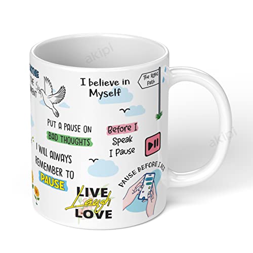 Image of My Pause Mug - Inspirational and Motivational Ceramic Mug 11oz Designer Coffee /Tea Cup ARM580