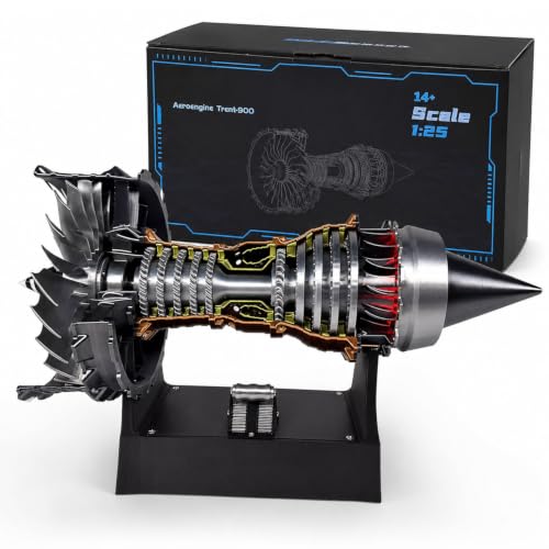 TR900 Turbofan Engine Model Kit with LED Light, 11' Assembly Jet Engine