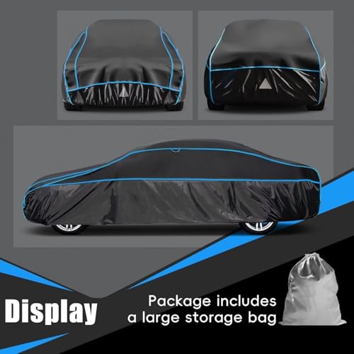 Image of Hail Protector Car Cover, Outdoor Anti Hail Car Covers Thick Multi-Layered EVA, Hail Proof Car Cover Waterproof All Weather, Hail Protection Padded Fit Sedan /Coupe (Length 186 to 193 inch
