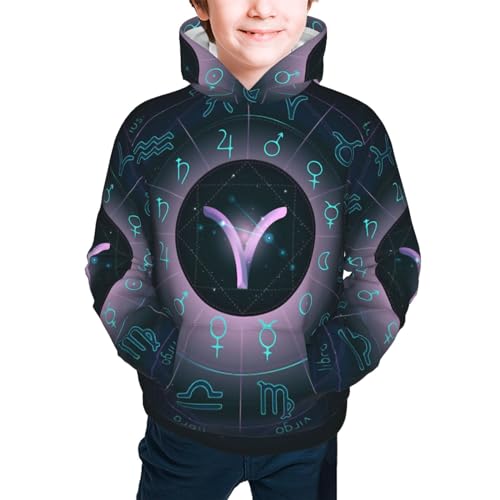 Aries Boy, Girls Sports Shirt Youth Pullover Fashion Hooded