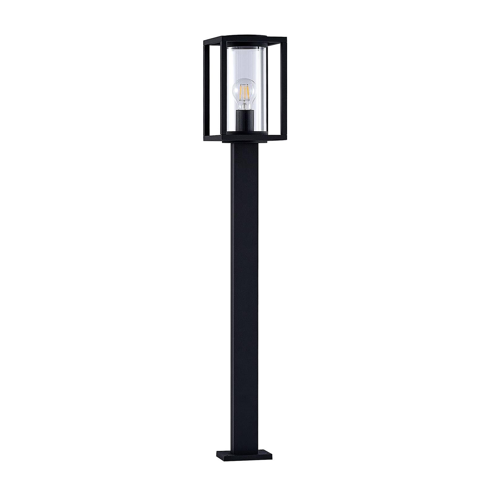 Lucande Lampada da esterni dimmerabile (Moderno) colore Nero, in Alluminio lampioncino paletto luminoso lampada viale lampione