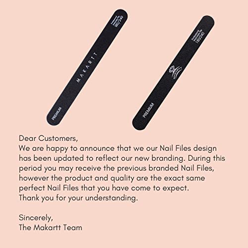 Makartt Nail File 180 240 Grit Emery Boards For Nails 10Pcs Nail Files Professional Washable Doubled Sides Nail File Kit For Manicure Pedicure Natural Acrylic Nails Coarse Nail File #TOP7