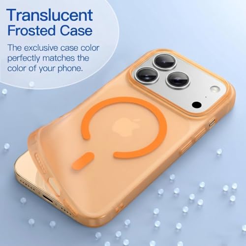 Image of DIZORO Matte Case for iPhone 17 Pro Compatible with MagSafe, Camera Lens Full Protection, Shockproof Translucent Frosted TPU Soft Phone Cover, Anti-Fingerprint (Cosmic)