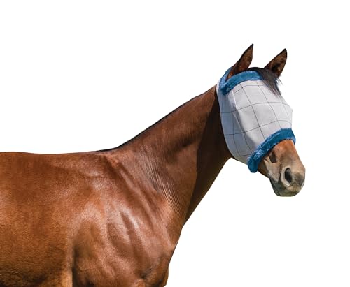 Farnam SuperMask II Fly Mask Without Ears for Foals Full Face Coverage and Eye Protection from Insect Pests Structured Classic Styling Mesh with Plush Trim Foal Size