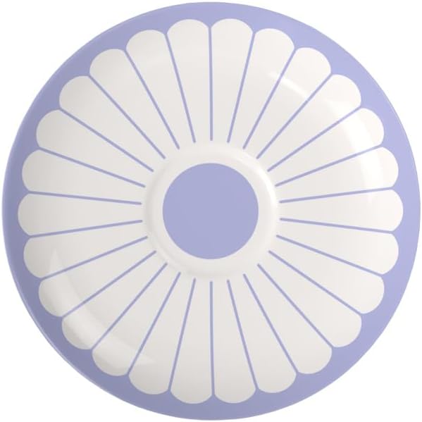 Villeroy & Boch – Fleur Cappuccino Cup Saucer, Dimensions: Approx. 17.5 × 17.5 × 2.5 cm, Blue, Dishwasher-Safe & Microwave-Safe, Floral Decor, Premium Porcelain Coffee Cup Saucer