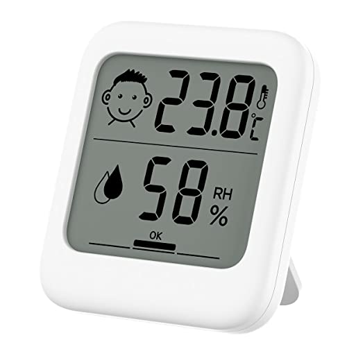 INRIGOROUS Thermomètre d'intérieur - Hygromètre numérique - Moniteur de température et d'humidité - Pour chambre à coucher, maison, bureau, serre, chambre de bébé Cover
