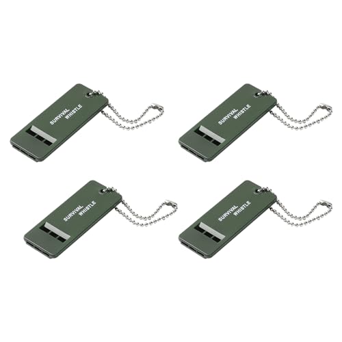 NA 4 Pack Emergency Survival Whistle Safety Whistles Three Holes Multi-Audio High Decibel Safety Whistles for Boating Outdoor Camping Hiking Hunting Sports Dog Training