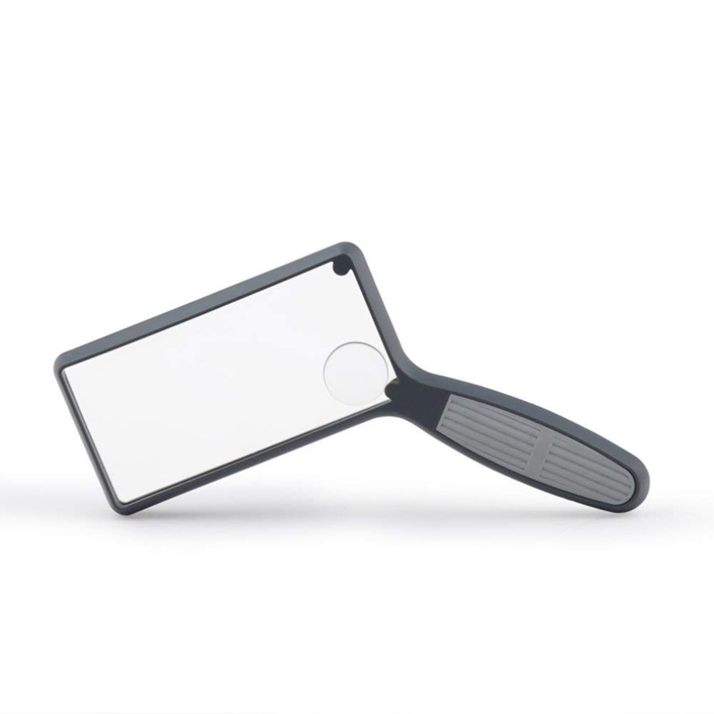 asdchZen Magnifying Glasses,Handheld Square Magnifying Glass With 2.5X 4X Magnification,For Children Old Man Reading Magnifier Stamps Jewelery Identification Tool