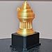 Znet3D Gold Poop Emoji Trophy on Black Pedestal with Custom Nameplate