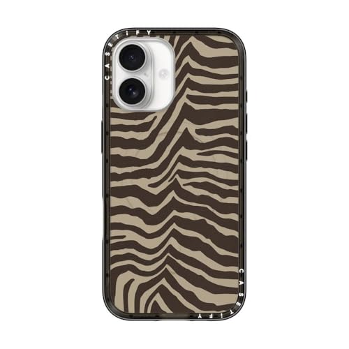CASETiFY Compact iPhone 17 Case [Slim and Sleek/Compatible with Magsafe / 4 ft. 2X Military Grade Drop Protection] - Zebra-Brown - Clear Black by CASETiFY - Used condition - US$22.74