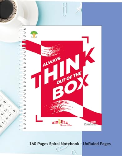 Image of amblitz Spiral Notebook | 18 X 24 CM | B5 Size | School /College Students's Choice for Note Making | 70 GSM Thick White Paper | Diary Size | Personal & Office Use | (160 Pages, UNRULED Notebook)