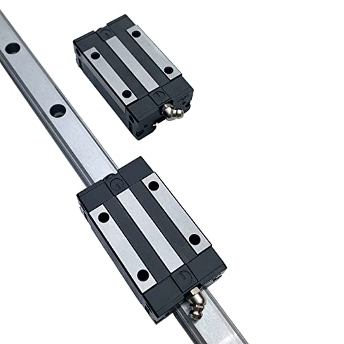 Coavoo Hg35 Cnc Linear Rail 4Pcs Hgh35 19.29 Inch / 490Mm Length 35Mm Width Square Linear Slide Guideway Rail + 8Pcs Hgh35 Ca Carriage Bearing Slider Sliding Block Kit For Diy Cnc Routers #TOP1