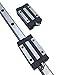 Coavoo HG25 CNC Linear Rail 4PCS HGH25 18.11 inch / 460mm Length 25mm Width Square Linear Slide Guideway Rail + 8PCS HGH25 CA Carriage Bearing Slider Sliding Block Kit for DIY CNC Routers
