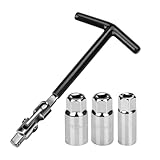 プラグレンチ 6コーナーソケットレンチ 4個入 16mm 18mm 21mm T型ハンドル 多機能取り外しツール 車両整備工具 多角度アクセス可 車 バイク 芝刈機 整備 セット