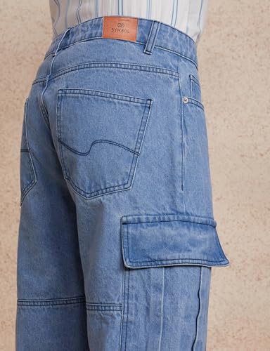 Image of Amazon Brand - Symbol Men's Baggy Cargo Jeans (Loose Fit | 100% Cotton)