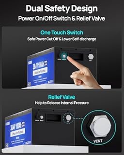 DC HOUSE 36V 100Ah Golf Cart Battery, Metal Case Lifepo4 Battery with 36V 25A Charger,Bluetooth Mobile APP& LCD Monitor,Peak Current 670A,200A BMS
